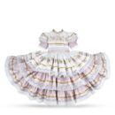 Vestido de Escaramuza Adelita con Bordado en Hilo Metálico