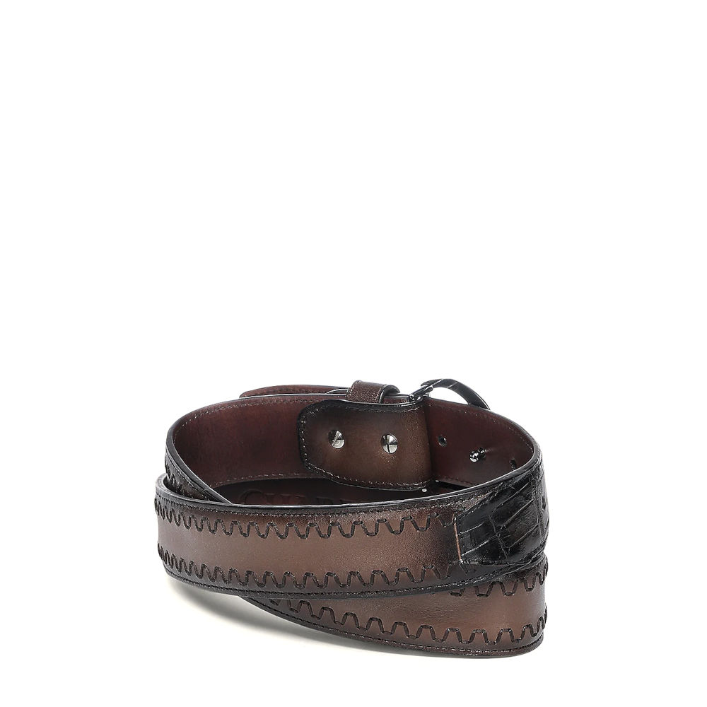 Cinto Cuadra en Piel Genuina de Alligator - CS571AL