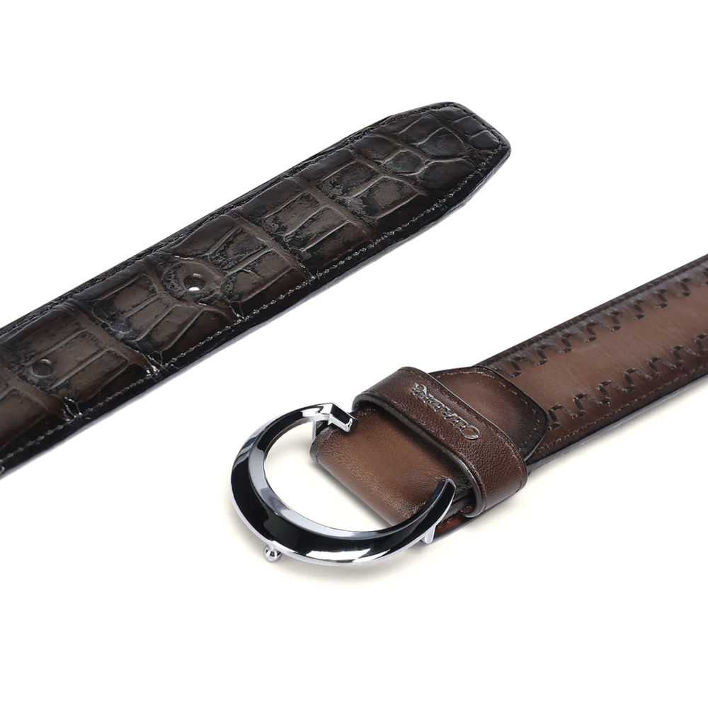 Cinto Cuadra en Piel Genuina de Alligator - CS571AL