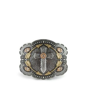 Hebilla con Diseño de Cruz con Flores