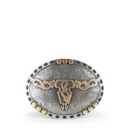 Hebilla de Acero con Diseño de Contorno de Toro