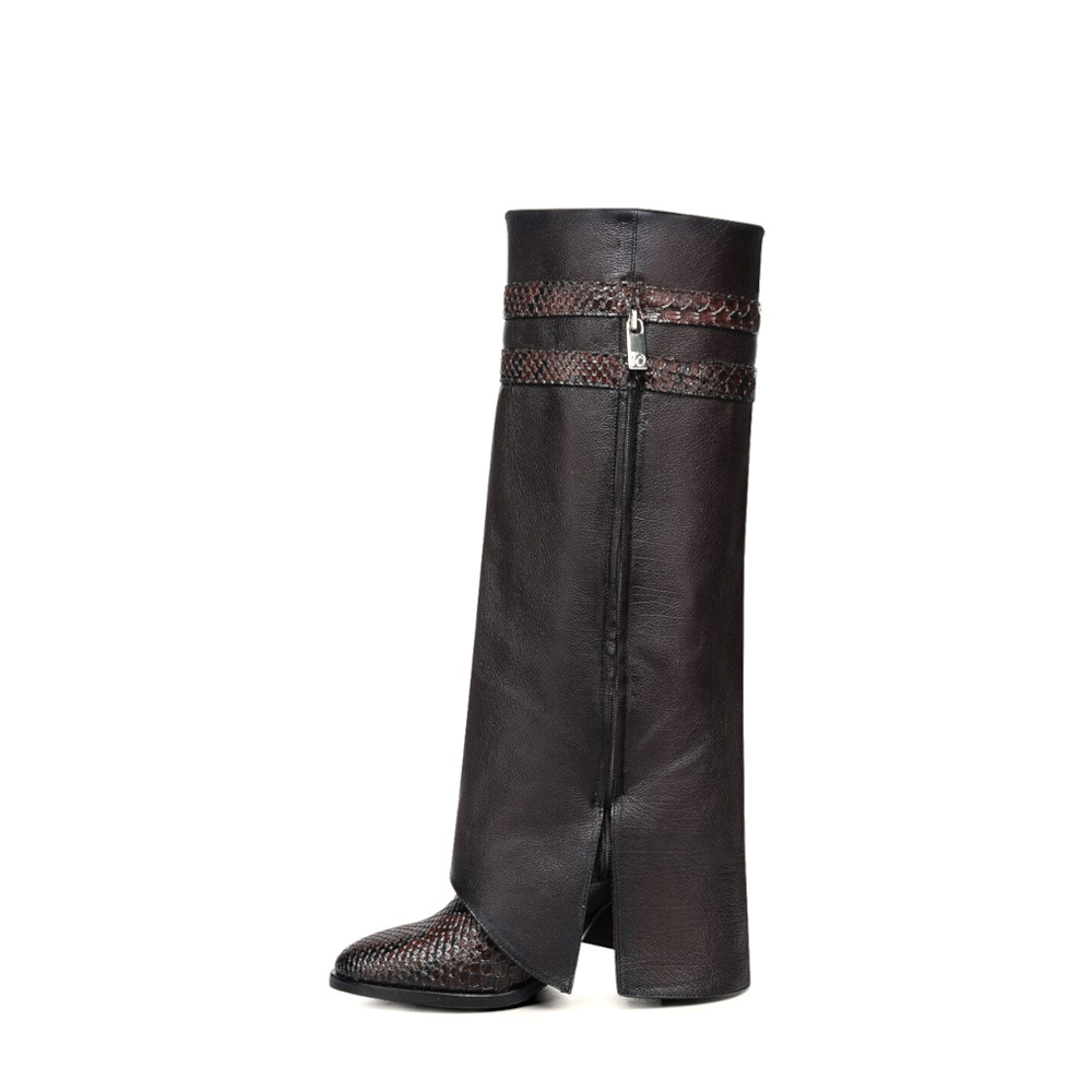 Bota F. Cuadra en Piel Genuina de Pitón - T48PMBD