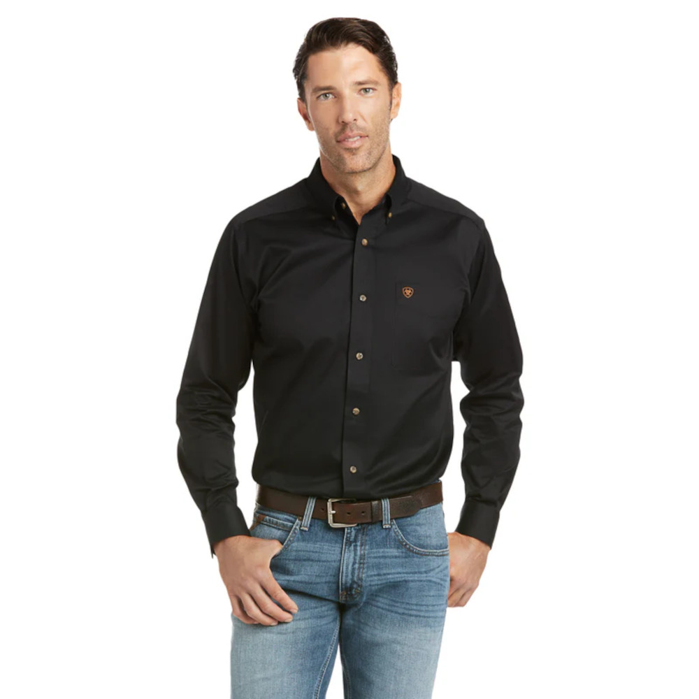 Camisa Ariat Solid Twill Negro - 10034229