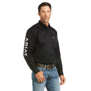 Camisa Ariat Team Logo Twill Negro Corte Fitted - 10034231