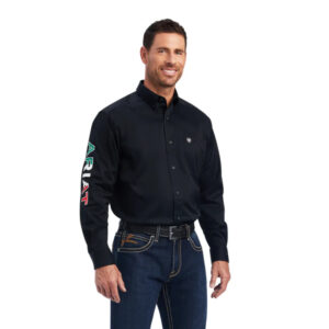 Camisa Ariat Team Logo México Negro - 10038914