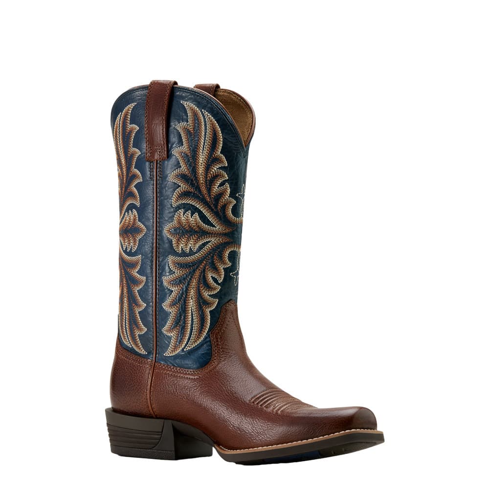 Bota Ariat Hustler Beasty Brown/Pacific Blue - 10061159