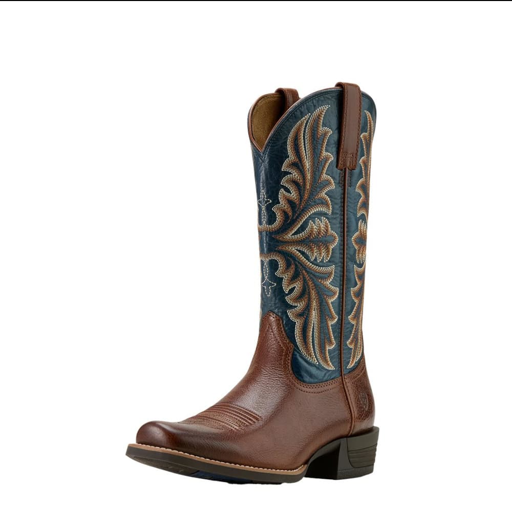 Bota Ariat Hustler Beasty Brown/Pacific Blue - 10061159 - Image 4