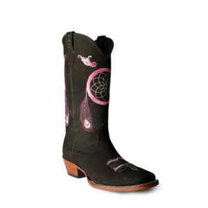 Bota Caballo Dorado Nobuck Tabaco Dama – 03782