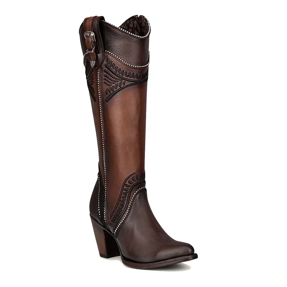 Bota Alta Cuadra en Piel Genuina - 3F82RS