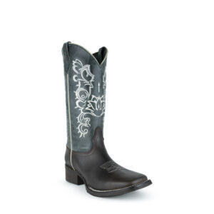 Bota Caballo Dorado Pull Up Texas Azul Dama - 03782