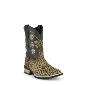 Bota Caballo Dorado Cuello Toro Americano Paja Niña - 0318
