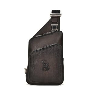 Bandolera Cuadra en Piel Genuina de Tibur?n - BOC15TI