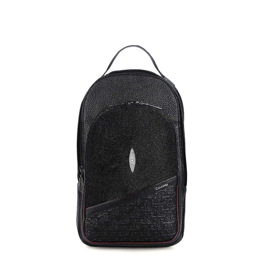 Mochila Cuadra en Piel Genuina de Mantarraya - BOC25MA