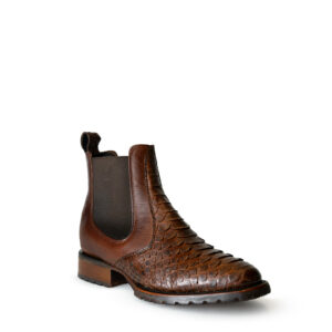 Botín Bayoboots Oval Pitón Canela