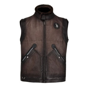 Chaleco Cuadra en Piel Genuina - H350BOB