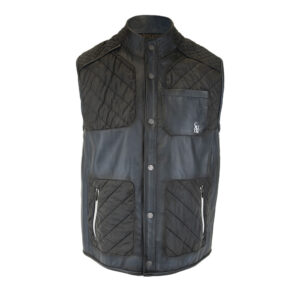 Chaleco Cuadra en Piel Genuina - H379BOB