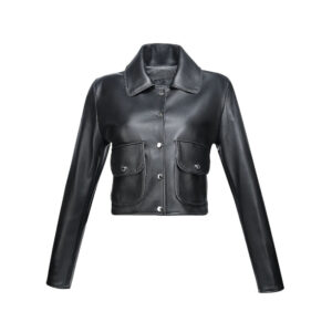 Chamarra Cuadra en Piel Genuina - M359BOB