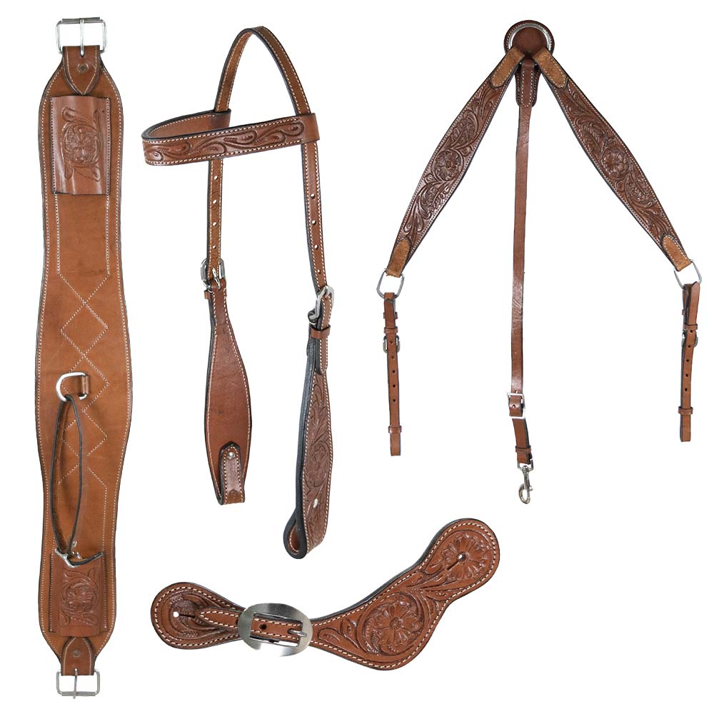 Montura de Lazo Cincelada Piel Premium F.16 Miel - Image 5
