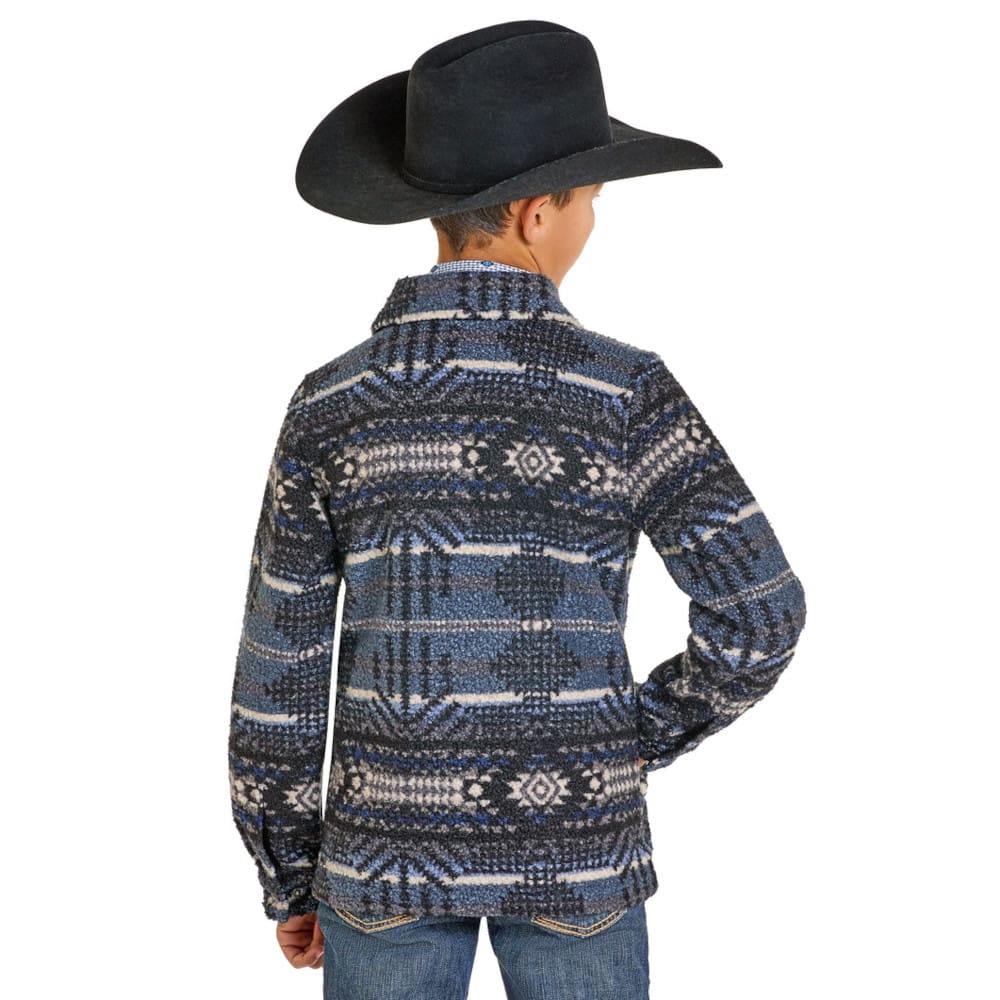 Chamarra Panhandle Blue Striped Aztec Berber - DB92C06190 - Image 2