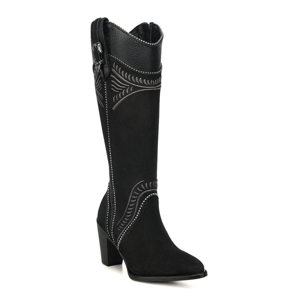 Bota Alta Cuadra en Piel Genuina - 3F82RS