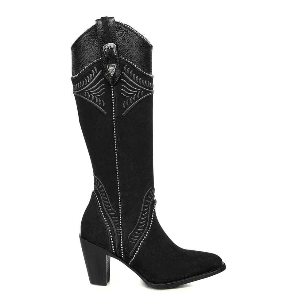 Bota Alta Cuadra en Piel Genuina - 3F82RS