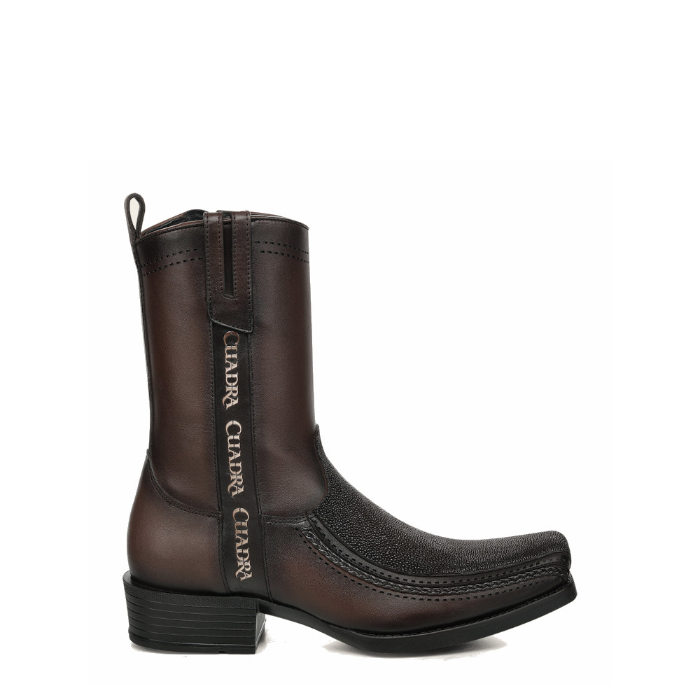 Bota Cuadra en Piel Genuina de Mantarraya - 1J4JMA