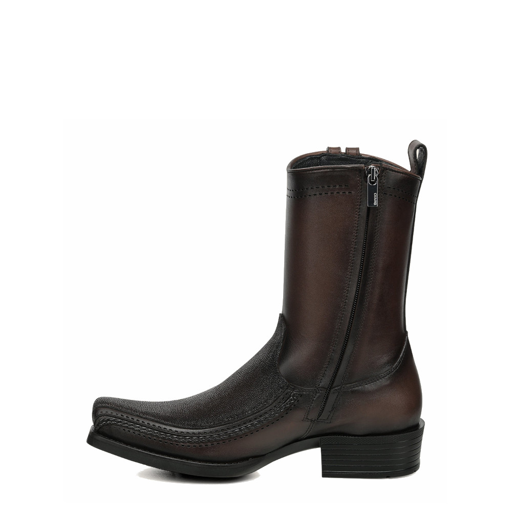 Bota Cuadra en Piel Genuina de Mantarraya - 1J4JMA