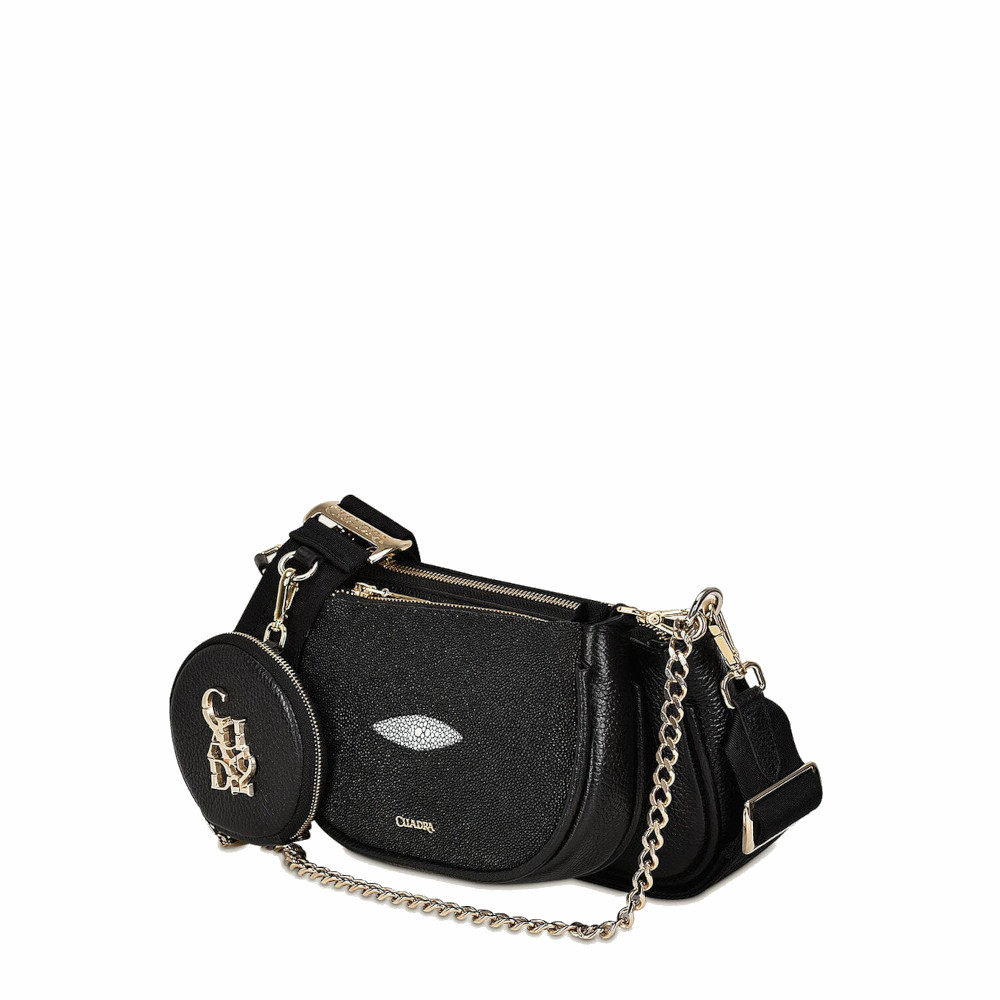 Bolsa Cuadra en Piel Genuina de Mantarraya - BOD66MA